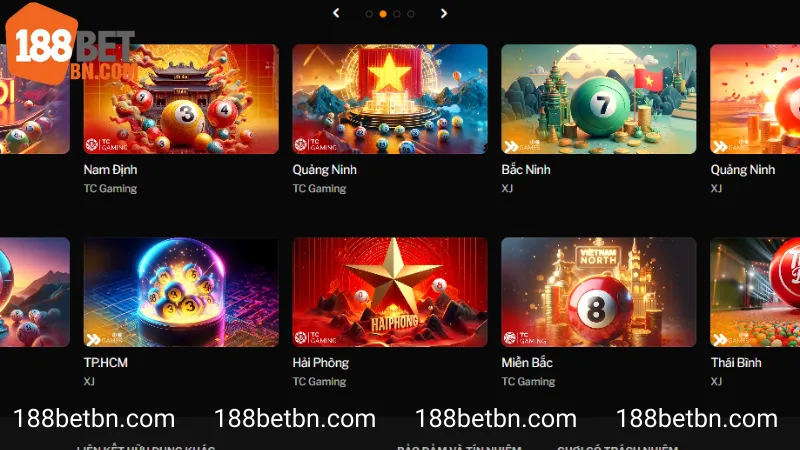 sảnh xổ xổ 188bet với tỷ lệ trả thưởng cực sốc